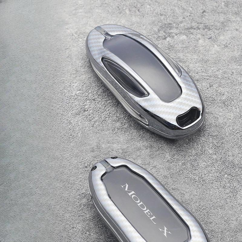 Key Bag Protective Cover Suitable for Tesla Model3/Y ModelX/S Metal Remote Control Shell Buckle Full Package Car Accessories