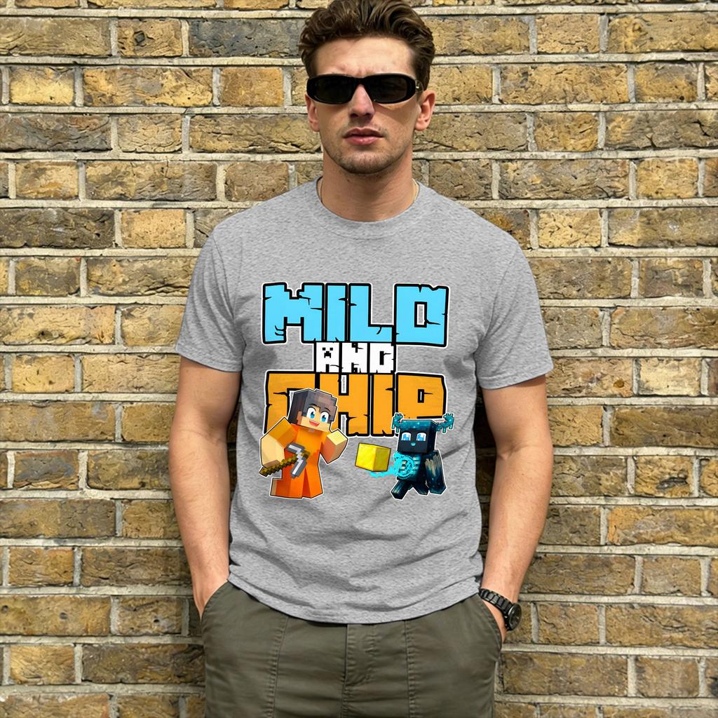 Milo And Chip Cotton Tshirt For Unisex Beach Vintage T Shirts Oneck Leisure Tee Shirt Oversized Wholesale Clothes