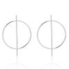 Hoop Trendy Geometric Earrings Minimalist Alloy Statement Jewelry For Women