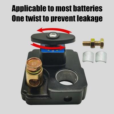 12V/24V Battery Break Switch Battery Terminal Leak-proof Thickened Isolator Cuts Off Card Truck Pure Copper Power Switch Tools