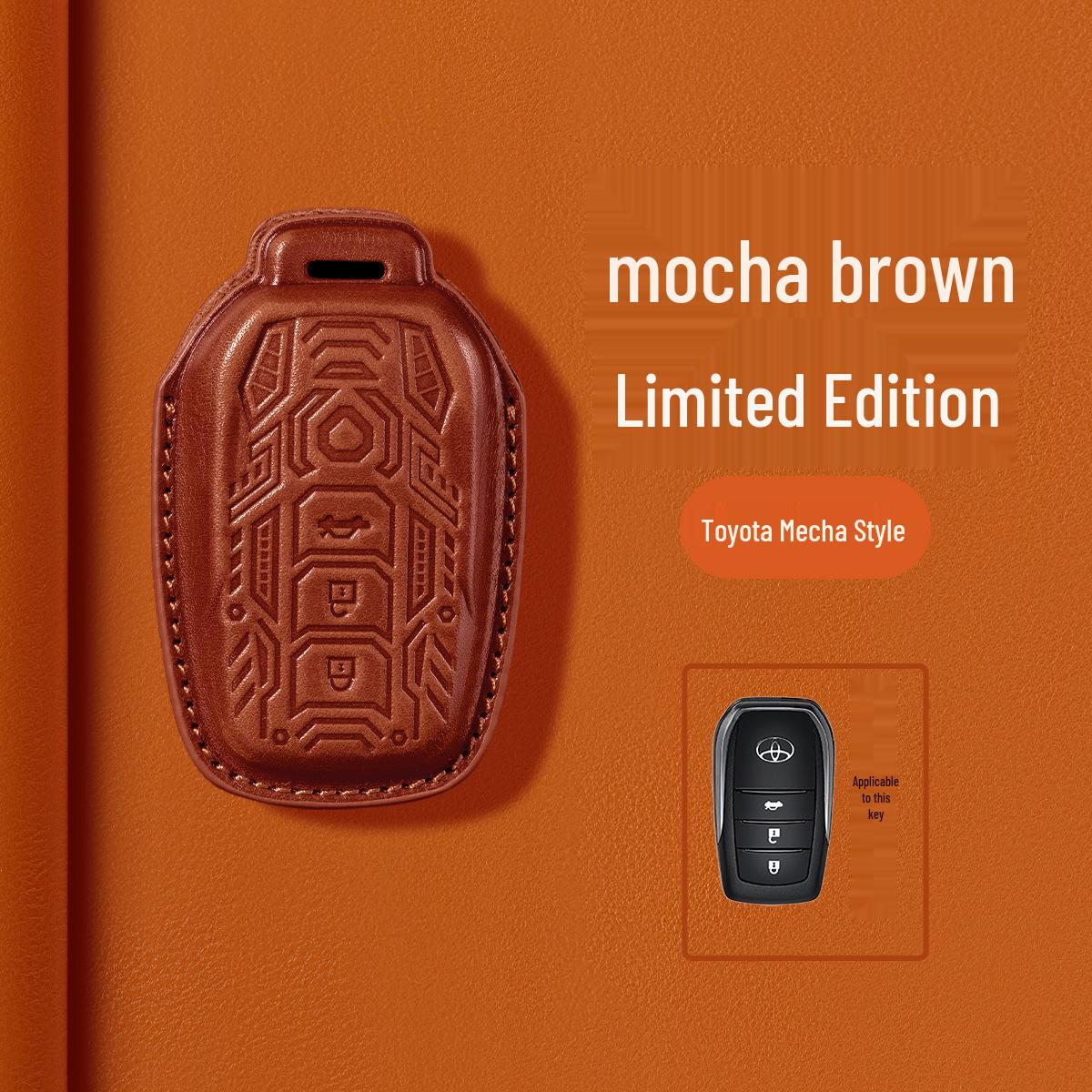 

Compatible with Toyota: Camry, Corolla, RAV4, Levin, Vivo, Landa, Avalon key covers, and leather key clips.