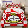 Bayer 04 Leverkusen Pattern Bedding Quilt Set Quilt Cover Pillowcase Home Decoration Birthday Gift (1 * Duvet Cover + 2 * Pillowcase, Without Core)