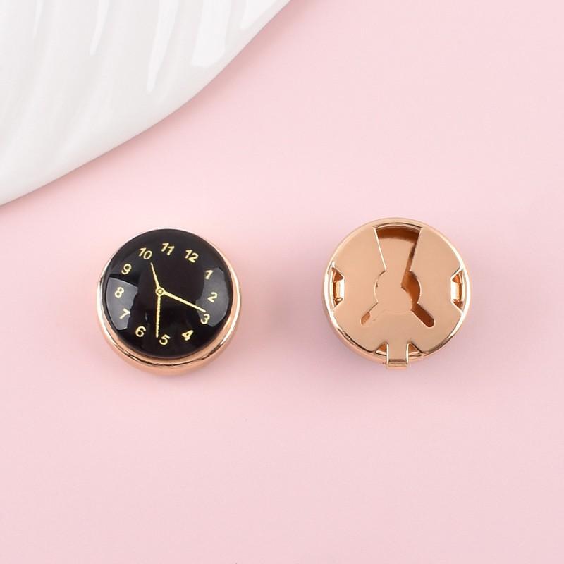 

Cufflinks Jewelry Smooth Durable Silent Hour Hand Round Alloy Simple Clock Light Luxury Watch alloy