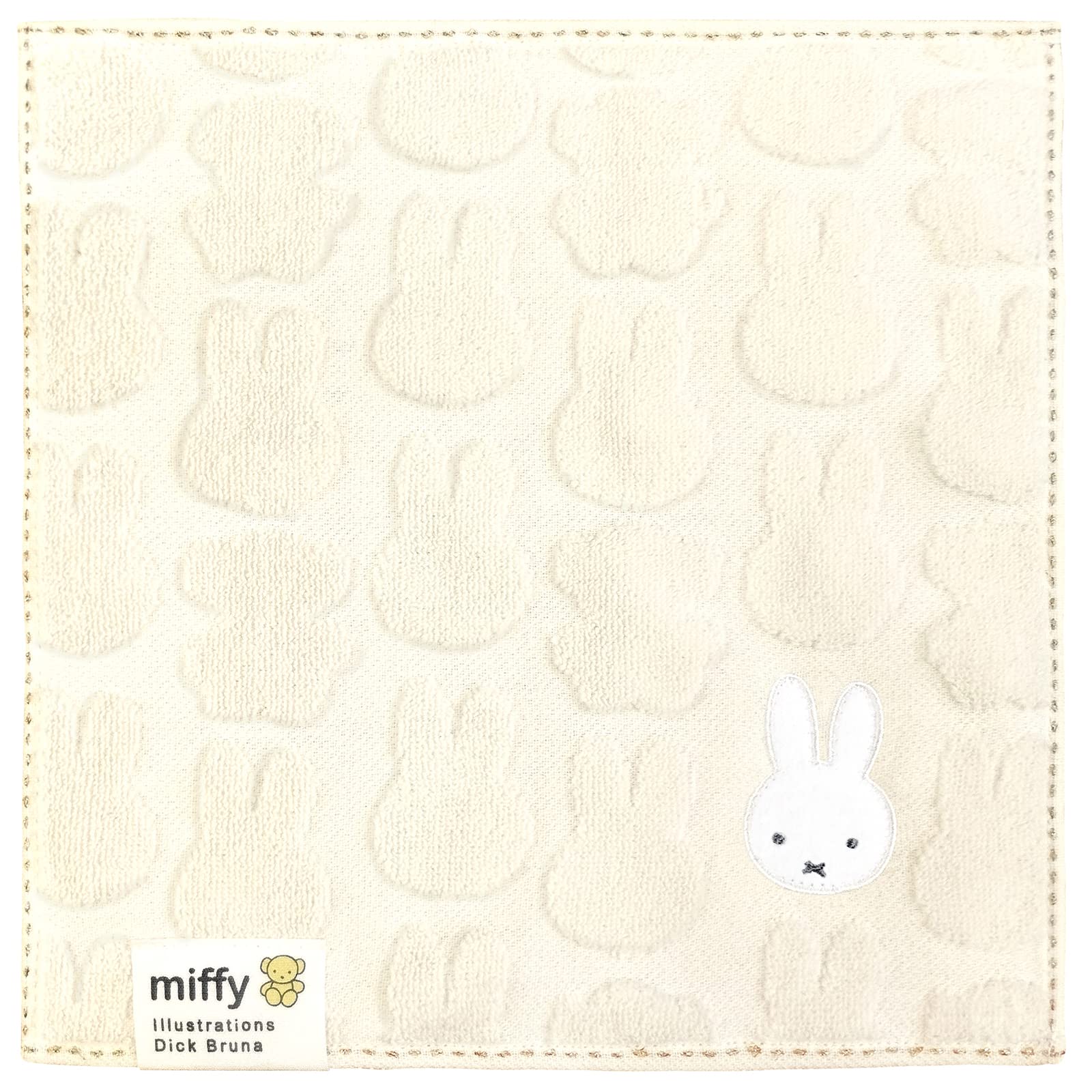 

Полотенце мини Tsujiseru Miffy цвета слоновой кости, 25 см, вышитое, слоновая кость