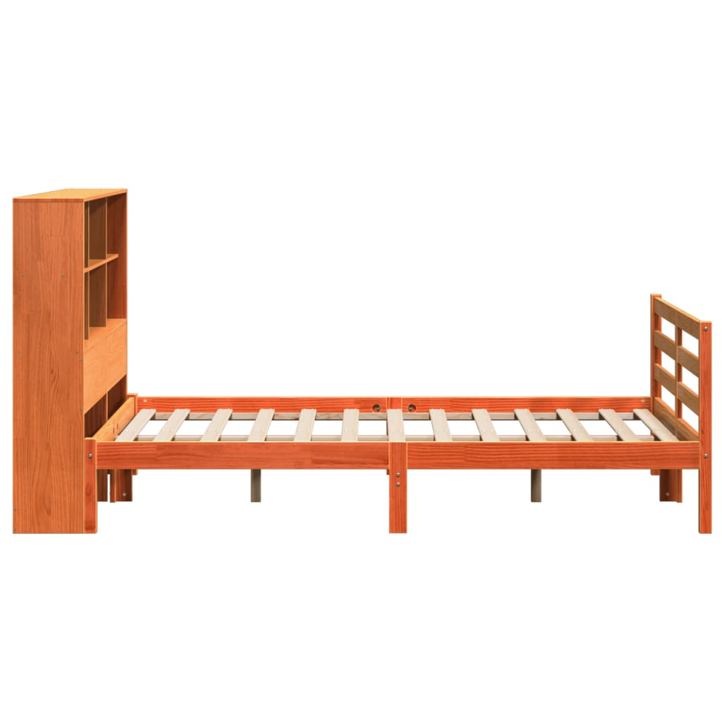 Solid Wood Bed without Mattress Wax Brown 150x200 cm Solid Wood
