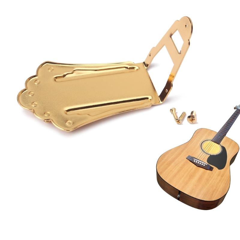 6-Saiten-Gitarre Metall-Trapez-Saitenhalter mit Befestigungsschrauben Rahmen-Saitenhalter Gitarren-Ersatzteile Langlebig