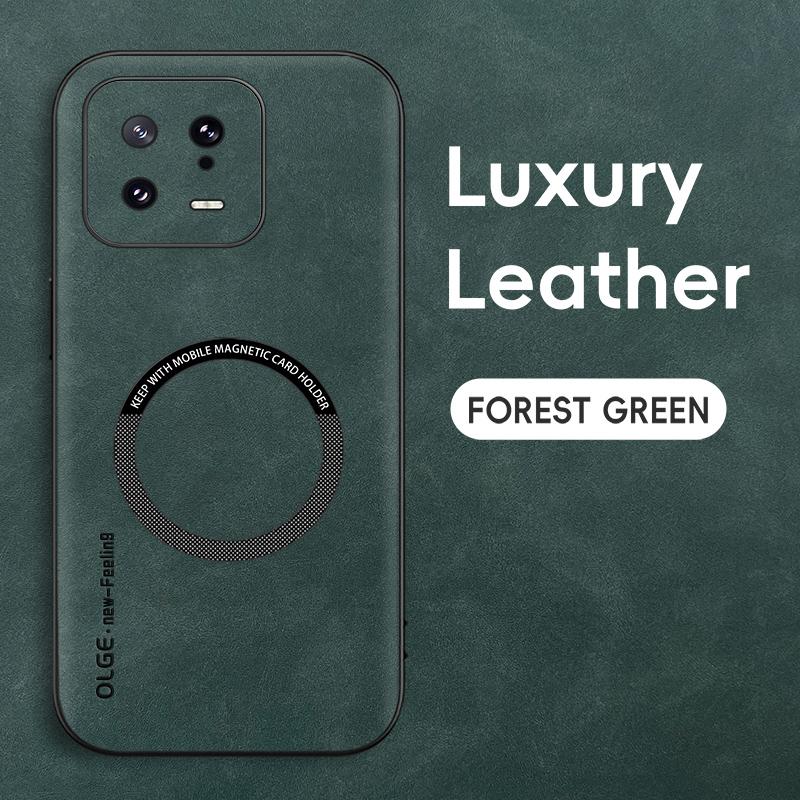 

For Xiaomi 13 13 Pro 13 Lite Fine Hole Sheepskin Magnetic TPU Soft Edge Anti-Drop Anti Fingerprint Phone Case For Xiaomi 13 Lite