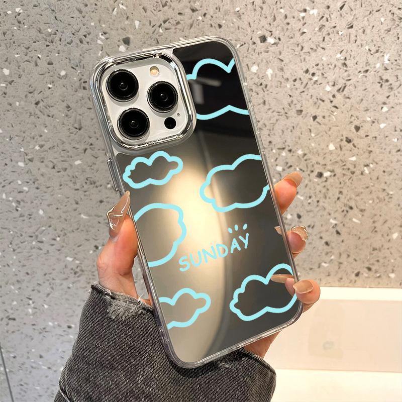 Stylish And Versatile Makeup Mirrors Phone Case For IPhone 16 17E 17 16Pro 15 14 11 12 13 Pro Max Silicone Shockproof Cover