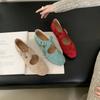 Fashion IPPEUM Red Ballet Flats Women Round Toe Elegant Shoes Mary Janes Slips Ballerinas Zapatos Mujer