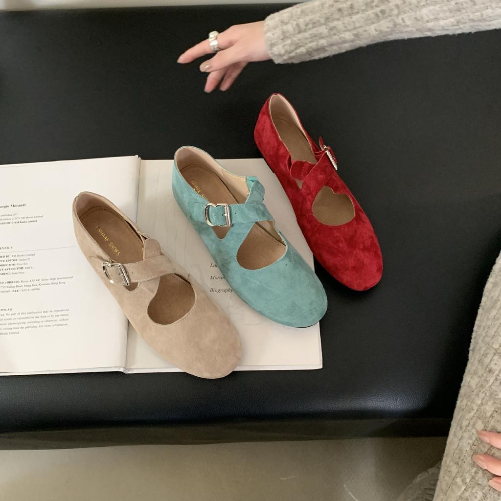 Fashion IPPEUM Red Ballet Flats Women Round Toe Elegant Shoes Mary Janes Slips Ballerinas Zapatos Mujer