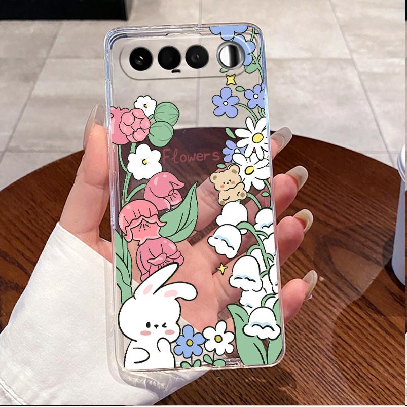 For Realme 16 5G RMX5171 Case Clear Luxury Cute Love Rabbit Funny Pattern TPU Soft Silicone Back Cover For Realme16 2026 Casing