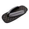 Used [Shiki] Men's Setta, Checkered Tatami Style, Gray, Made In Japan, Zori Sandals, Mesh Thong, Rubber Sole, Painless Yukata, Summer Festival, 27cm