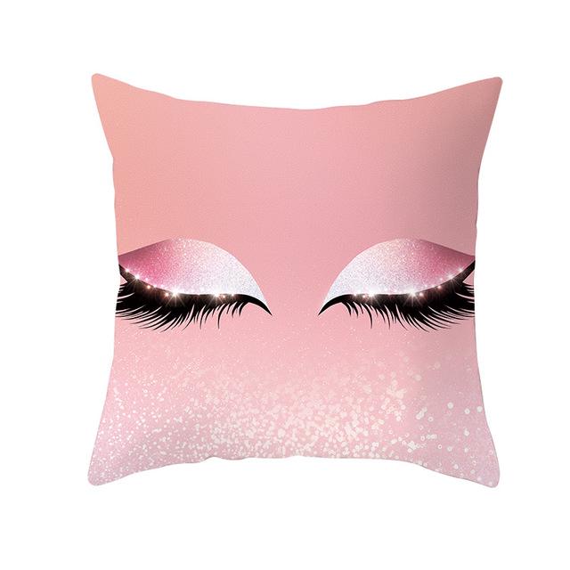 Cushion Cover Eyelash Fashion Decoration Pillow Case Pillow Case Polyester Funda Cojin Sofa Home Decoration
