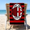 Milan Football club Printed Beach Towel, Super Soft Microfiber, Perfect Gift Birthday, for Pool, Beach, Travel, for family and friends