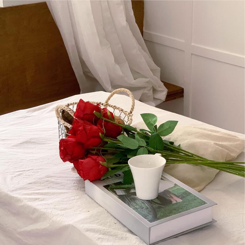Artificial Roses 10X Faux Roses With Stems Romantic Home Decor For Valentine s Day Party Mother s Day Birthday China Mainland