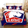 L-Lille OSC Bettwäsche Set Fußballverein Baby LOGODuvetbezug Kissenbezug für Jungen Schlafzimmer Einzelbett Twin Full Queen King Size Geschenk