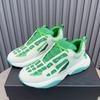Fashion Dad Shoes Women'S Platform Thick Sole Sports Casual  New Leather White Lightweight Heeled Sneakers