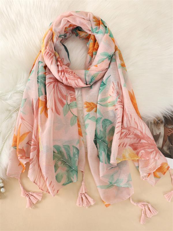 Fashion Paisley Abstract Floral Tassel Viscose Shawl Scarf Lady High Quality Wrap Thin Pashmina Stole Muslim Hijab 180*90Cm