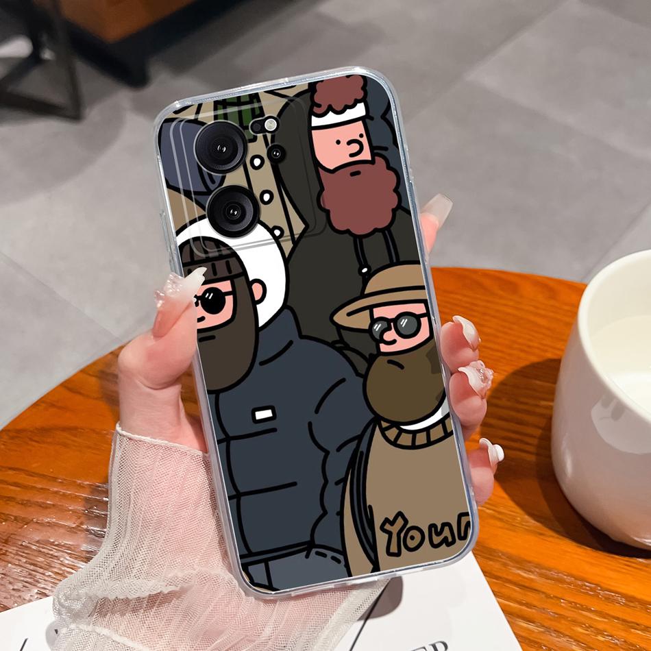 Clear Case For Xiaomi 13T Pro Soft TPU Silicone Cute Cartoon Back Cover For Xiaomi 13 T 13TPro Anti Drop Lightweight Phone Cases