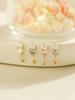 Minimalpiercing 14K 18K Moissanite Diamond Mini Two-Way Ring Earrings