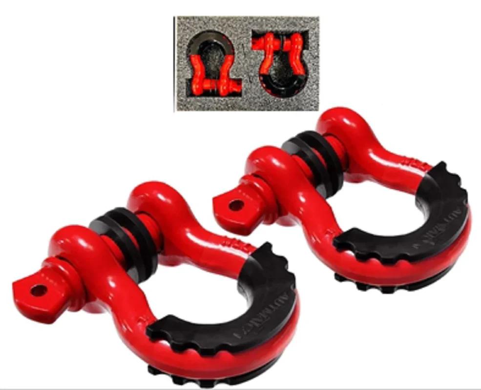 3/4 Zoll, 2 Stück, 19 Tonnen, U-Typ, robust, gesenkgeschmiedet, D-Ring-Schäkel, U-Haken, Schlaufenhaken, Anhängerseil, Auto, SUV, Modifikation