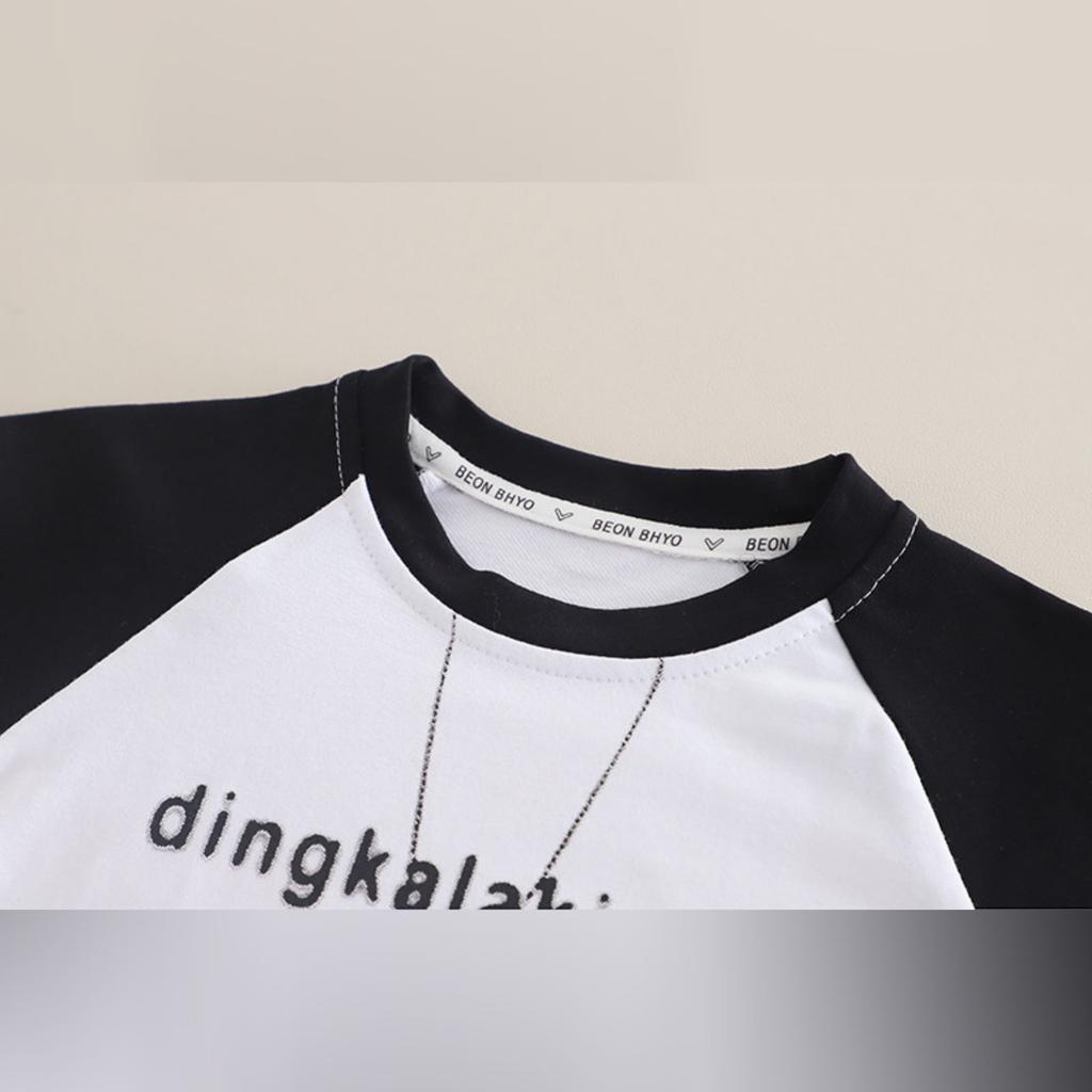 Kids Casual Long-Sleeve Set, Comfortable Daily Wear Outfits