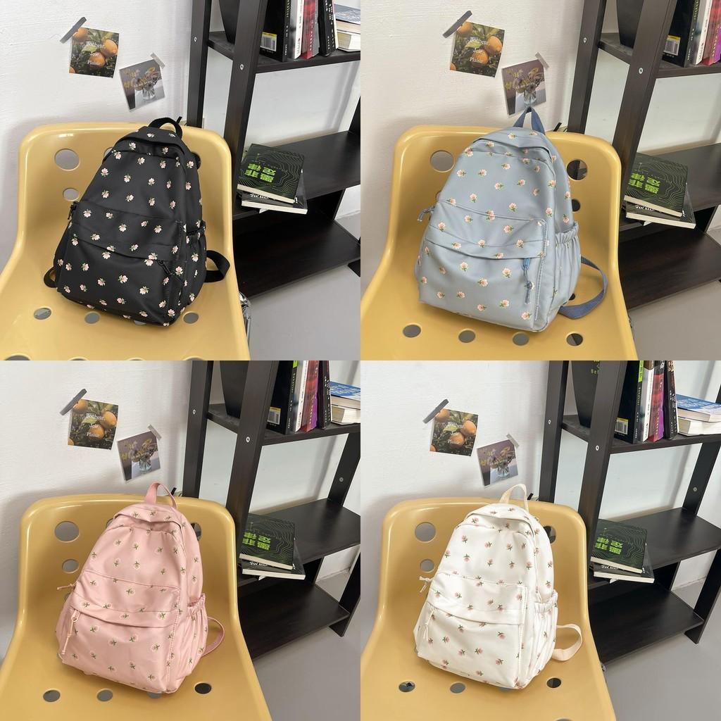 Pattern Simple Flower Student Leisure Backpacks For School And Daily Use
