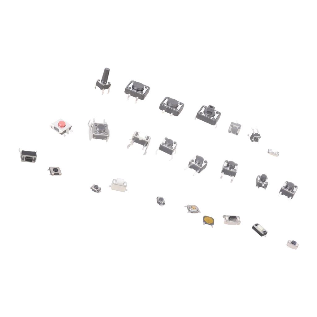 Versatile 250PCS Touch Button Switch Assortment Reliable Button Switches Kits for Cameras Computers Game Consoles