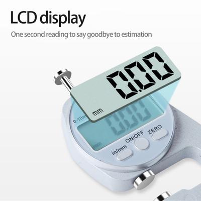 Digital Thickness Gauge High Precision Unit Conversion Pressing Operation Quick Measurement Thickness Measuring Gauge Meter Tool for Home