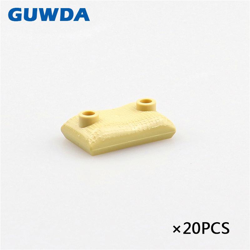 

MOC военная база, аксессуары для оружия, набор мешков с песком, строительные блоки, совместимые с Legoed, армейские солдаты, детали Второй мировой войны, кирпичи Light yellow x 20PCS