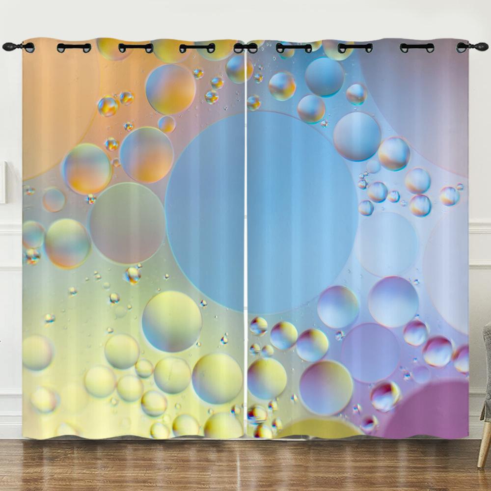 Curtain Dew 3D Digital Printing Blackout Curtain Punching