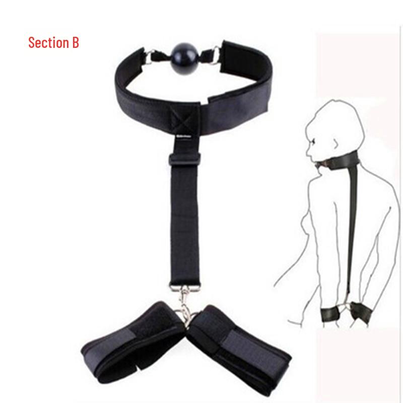 Bondage Set: Handcuffs, Nipple Clamps, Neck Collar, and Mouth Gag