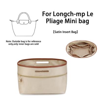Sac Organiseur Intérieur Doux Premium EverToner Satin pour Longch-mp Le Pliage Mini Parfait comme Trousse de Maquillage Sac d'Essentiels de Voyage