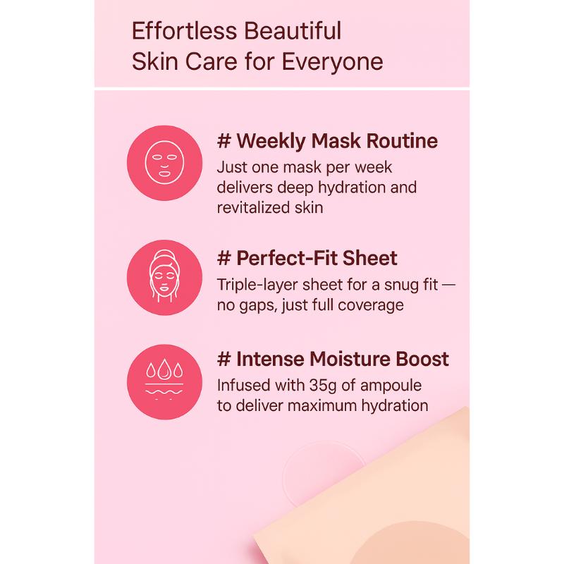 [KAHI] Wrinkle Bounce Full Moist Perfecting Mask (35g x 6 Sheets)