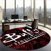 Buffy (19) Round Office Rug Decorative Floor Rug for Office Bedroom Living Room and Home Space