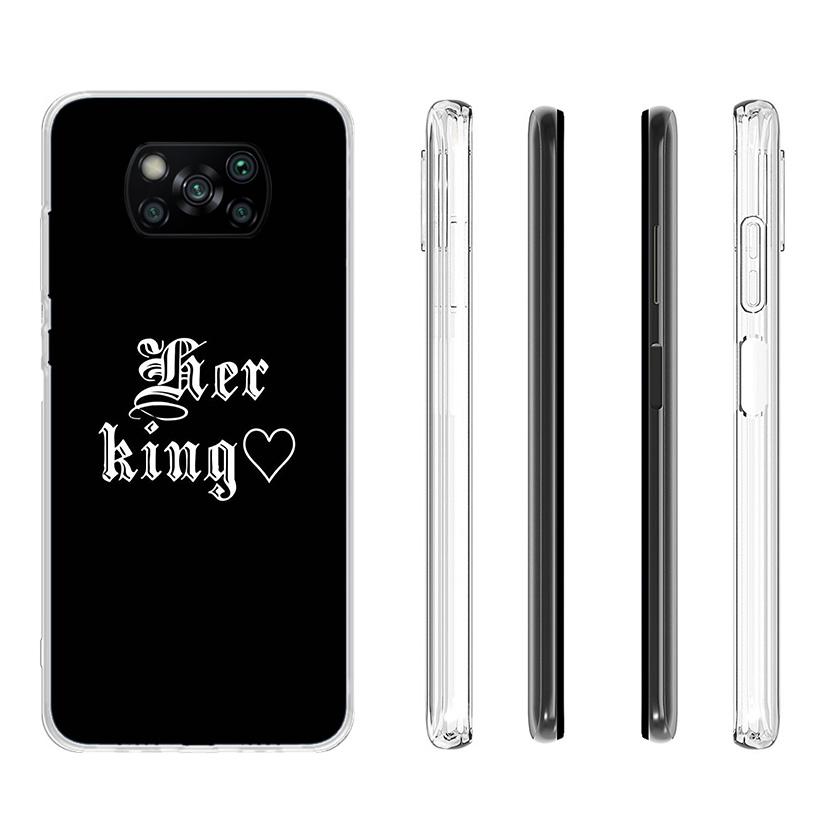 Lovers King Queen Cover Phone Case For Xiaomi Poco F7 Ultra X7 X6 X5 Pro M7 Redmi 15C 15 13C 13 12C 12 10C 10 9A 9C 9T 9 Shell P