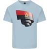 Gekräuselte Angola Flagge Angolanischer Tag Fußball Unisex Leichtes Baumwoll T-Shirt