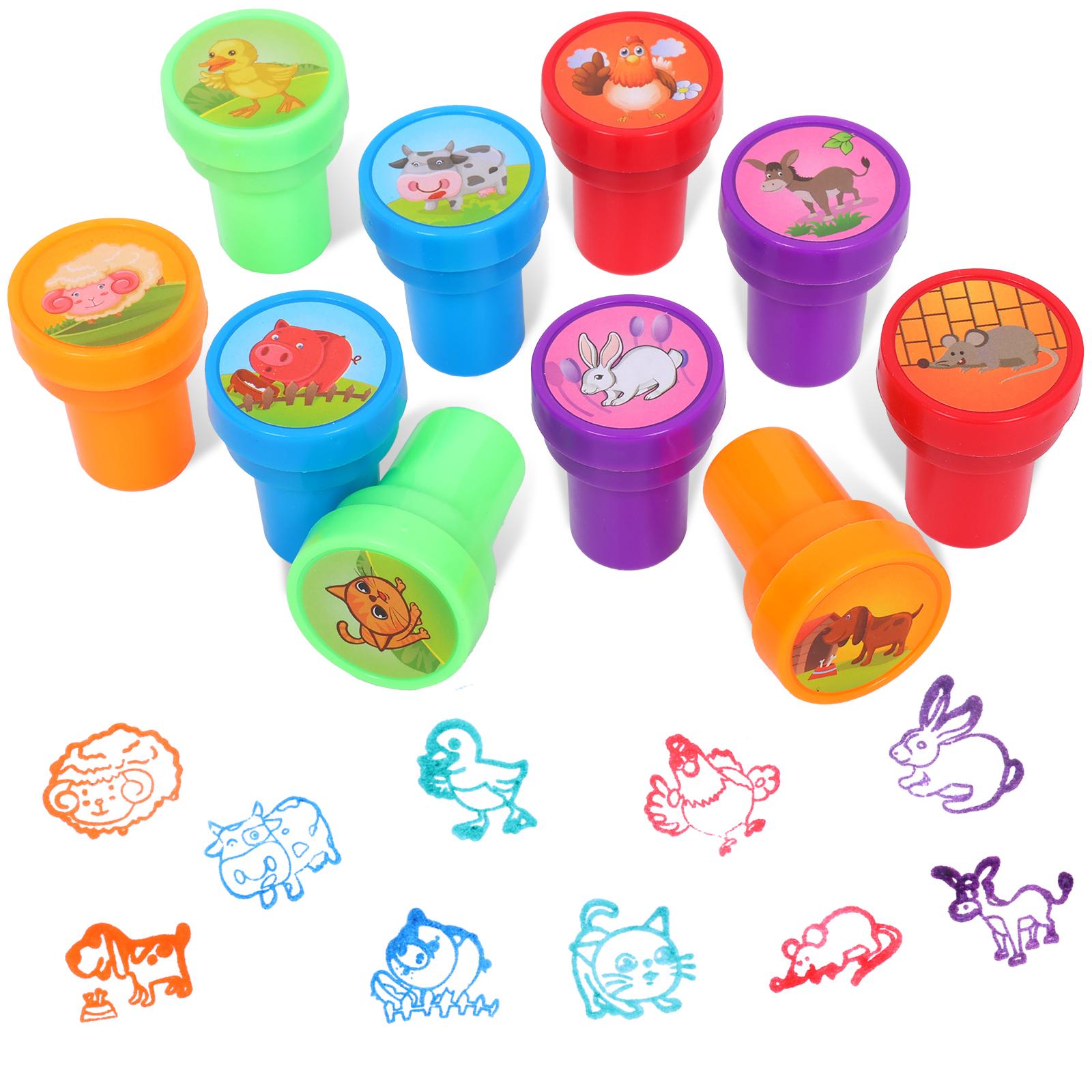

Cartoon Self-ink Stamps Toy Gift Kids Cartoon Farm Animal Stamps Birthday Party Children Gift Christmas Wedding Guest Giveaways
