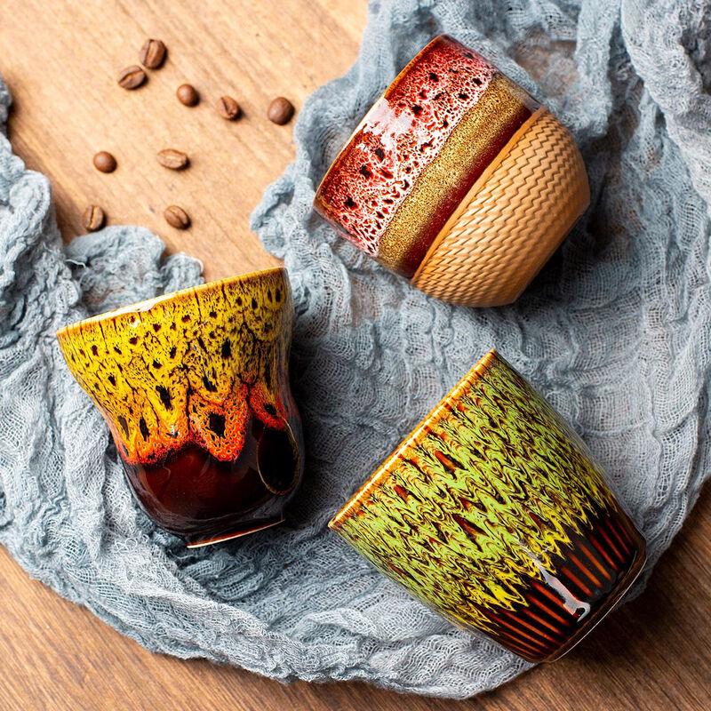 OLOEY Japanese Kiln Glaze Portable Bone China Coffee Mug