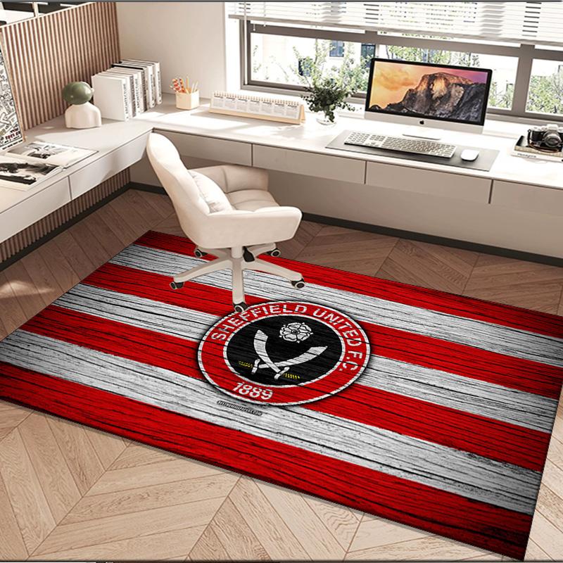 1PC rug Sheffield Team Crest Carpet, Chair Rug,Area Rug for Office Bedroom living rooms bedroom, Doormat decor Christmas fan gifts