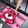 Strawberry Bear Bathroom Non-slip Mat Absorbent Quick-drying Mat for Bathroom Door Household Dirty-resistant Diatom Mud Mat