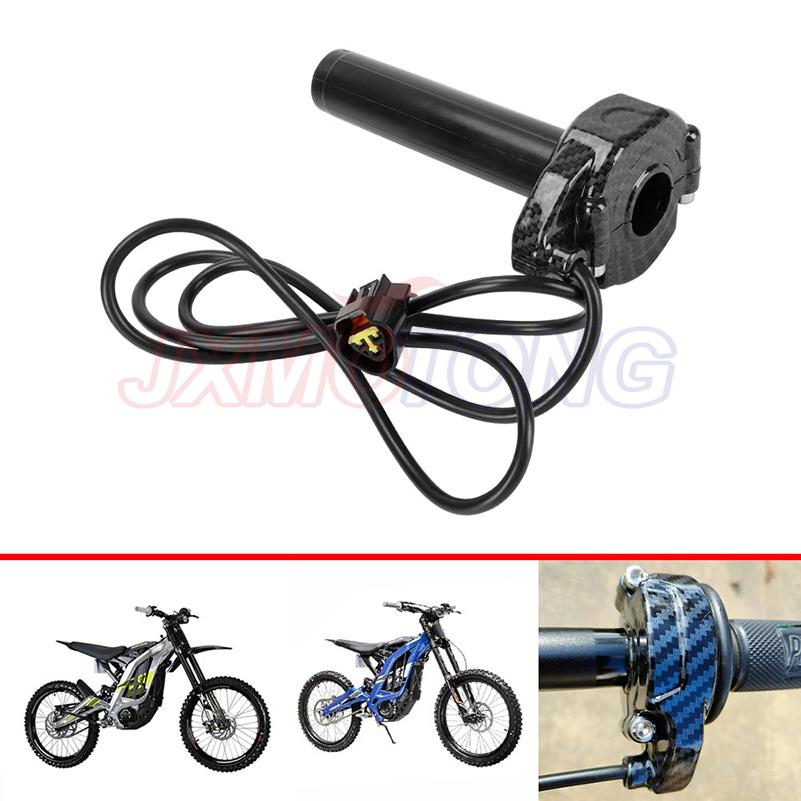 Carbon Fiber Color Motorcycle Accessories Throttle Turn Grip For Surron Sur-Ron X/S Lightbee Light Bee S X Electric Bike Throttles 2