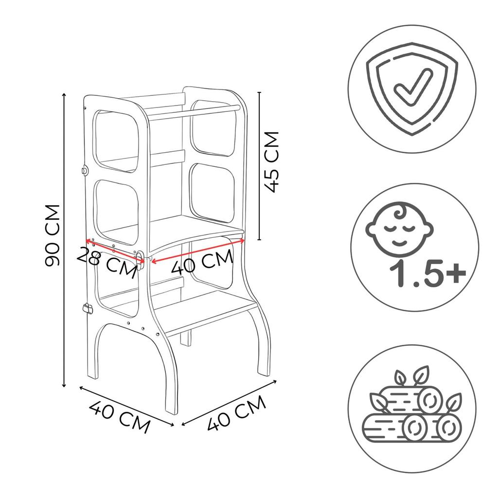 Küchenhelfer 2in1 hellgrau