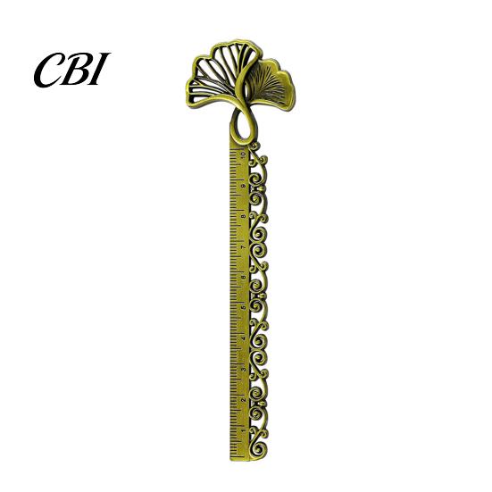 Metal Bookmark Ruler Butterfly Ginkgo Ruler, 2 in 1 Measuring Page Marker Ultra-thin for Students, Thin Book Mark with Scale, Creative School