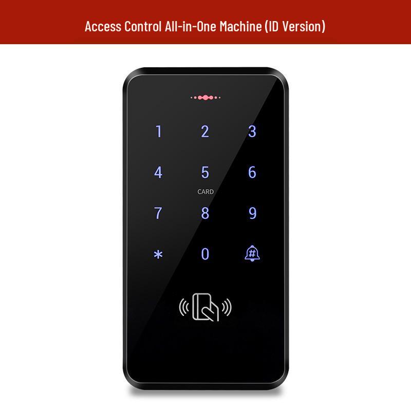 Waterproof Electromagnetic Access Control Kit for Glass Doors with Password Security Host ID Non-waterproof Black