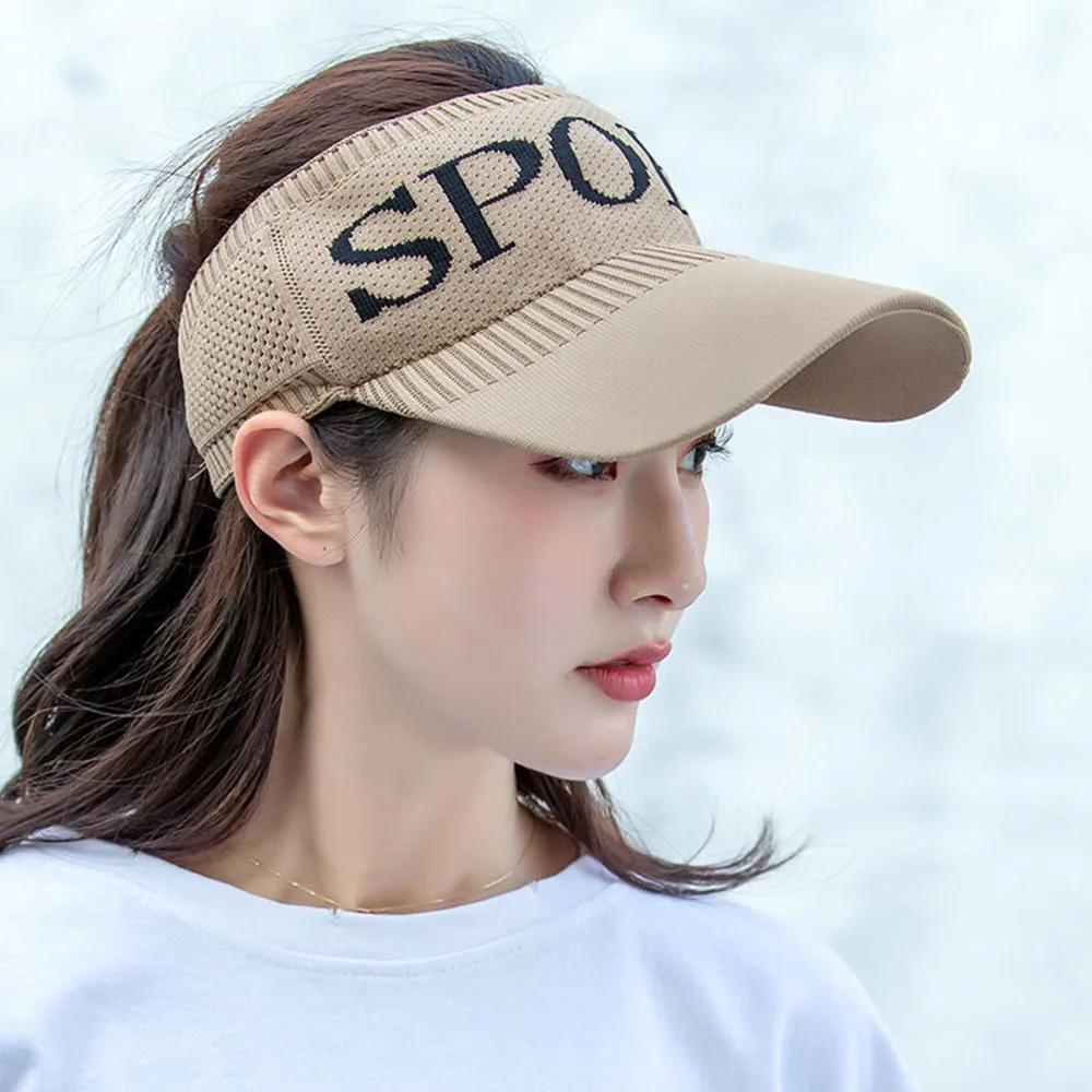 Women's Summer SPORT Sunshade Empty Top Hats UV Protection Visor Outdoor Breathable Baseball Sun Caps