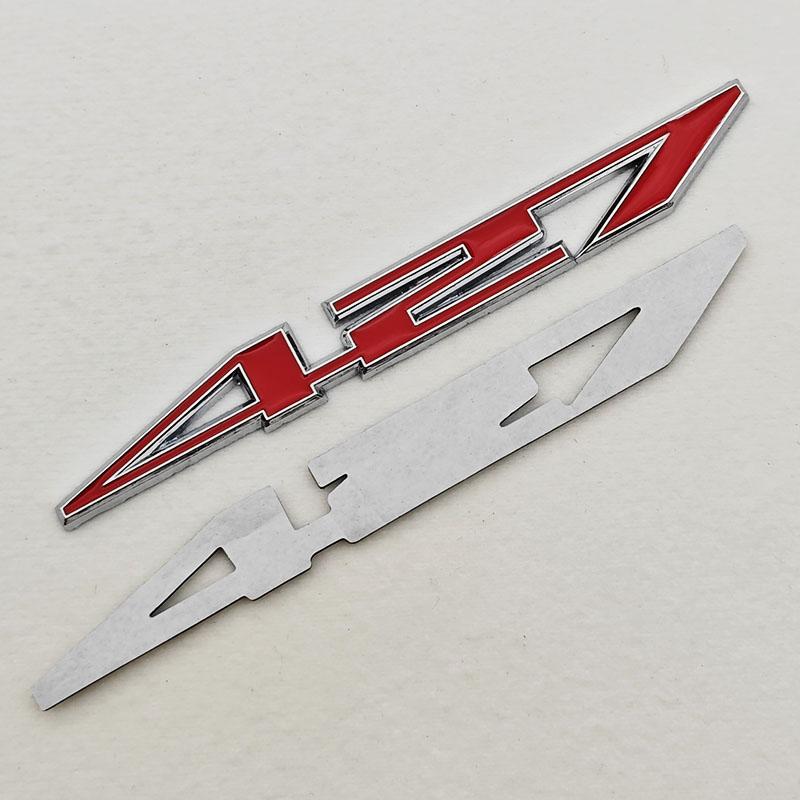 3D Metal Logo 427 SS Car Sticker Fender Side Badge Rear Trunk Emblem Decal For Chevrolet SS 427 Car Universal Assessories