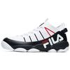 Spaghetti Fabric Synthetic Leather TPU Comfortable Versatile Mid-Top Retro Basketball Shoes Men Sneaker White Black F12M014115FWB