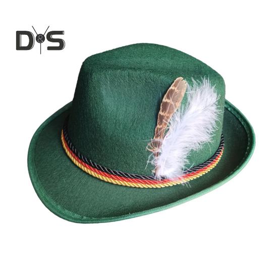 

Мужская фетровая шляпа в стиле ретро в стиле джаз с перьями и веревками, изогнутый край, однотонная кепка-котелок для вечеринок, фестивалей, праздников, праздников, праздников