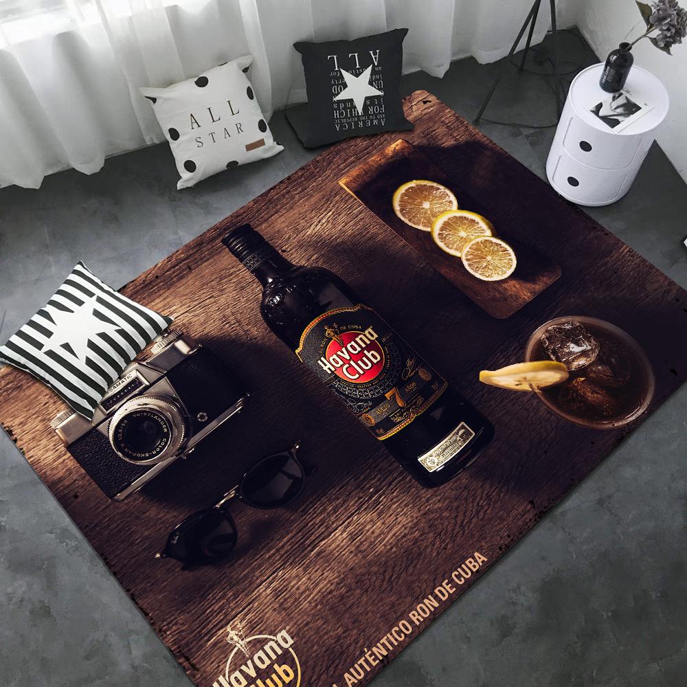 Havana Club Bathroom Mat Retro Multiple Choice Living Room Kitchen Rug Non-Slip Bedside Mats
